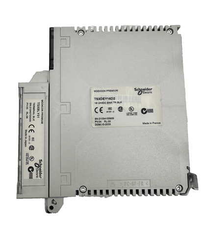 SCHNEIDER ELECTRIC TSXDEY16D2 PV:04 RL:05 16I 24VDC SINK TR.BLK + TSXBLY01 - KLR Automation