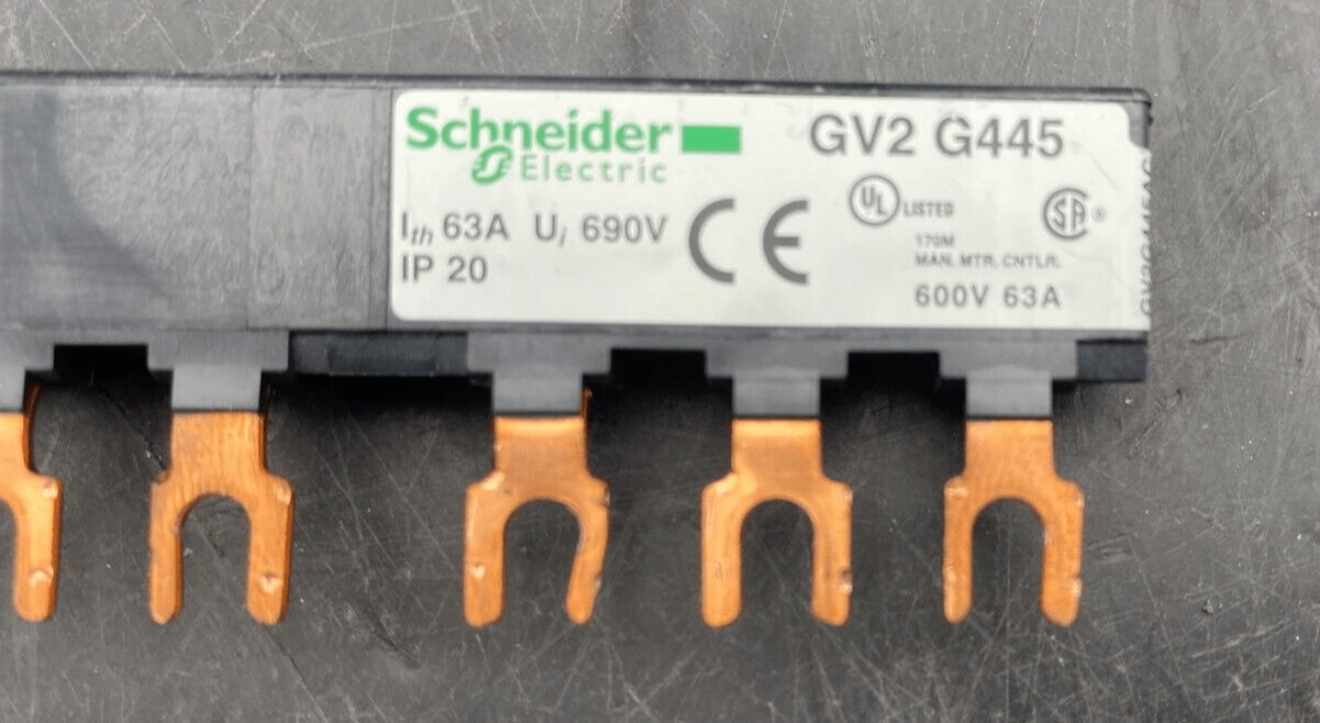 SCHNEIDER ELECTRIC GV2 G445 BUSBAR 63A 690V x6pc - KLR Automation