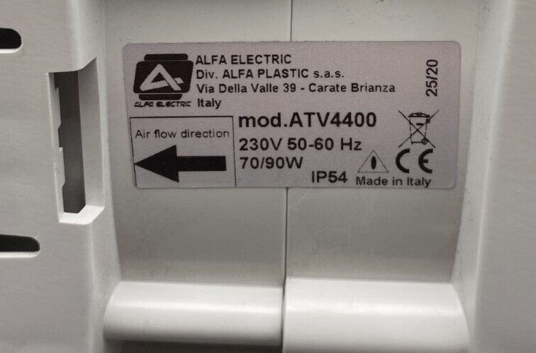 ALFA ELECTRIC ATV4400 FILTER UNIT 230V 70/90W - KLR Automation
