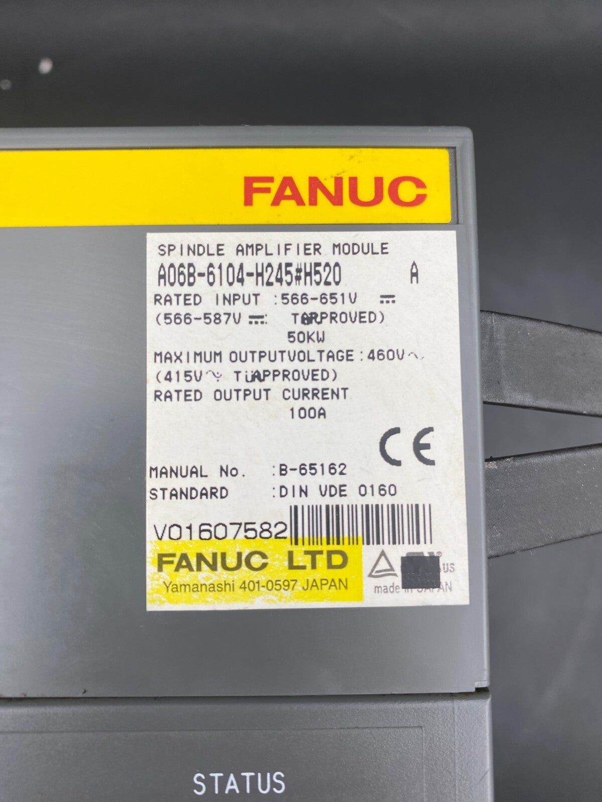 FANUC SPINDLE AMPLIFIER MODULE A06B - 6104 - H245H520 MODULE Tested Warranty - KLR Automation