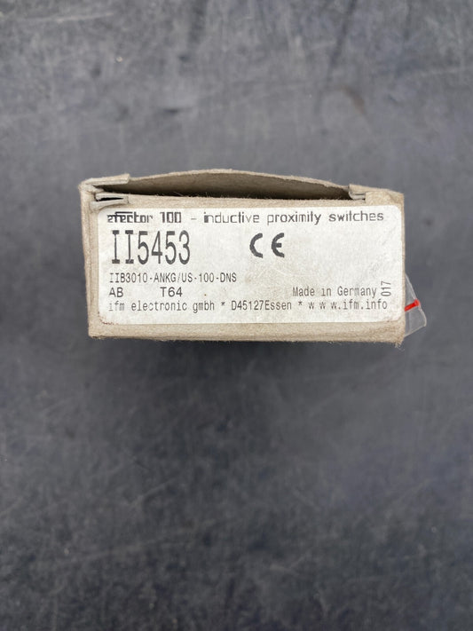 IFM II5453 IIB3010-ANKG/US-100-DNS AB T64 INDUCTIVE PROXIMITY SWITCHES