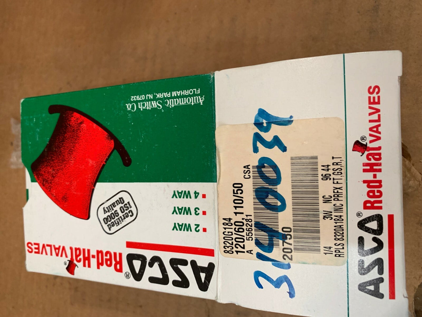 ASCO 8320G184 RED-HAT II 24V-DC 1/4 IN NPT SOLENOID VALVE 302142
