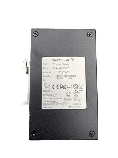 WEIDMULLER IE - SW - BL08 - 8TX 1240900000 ETHERNET SWITCH - KLR Automation