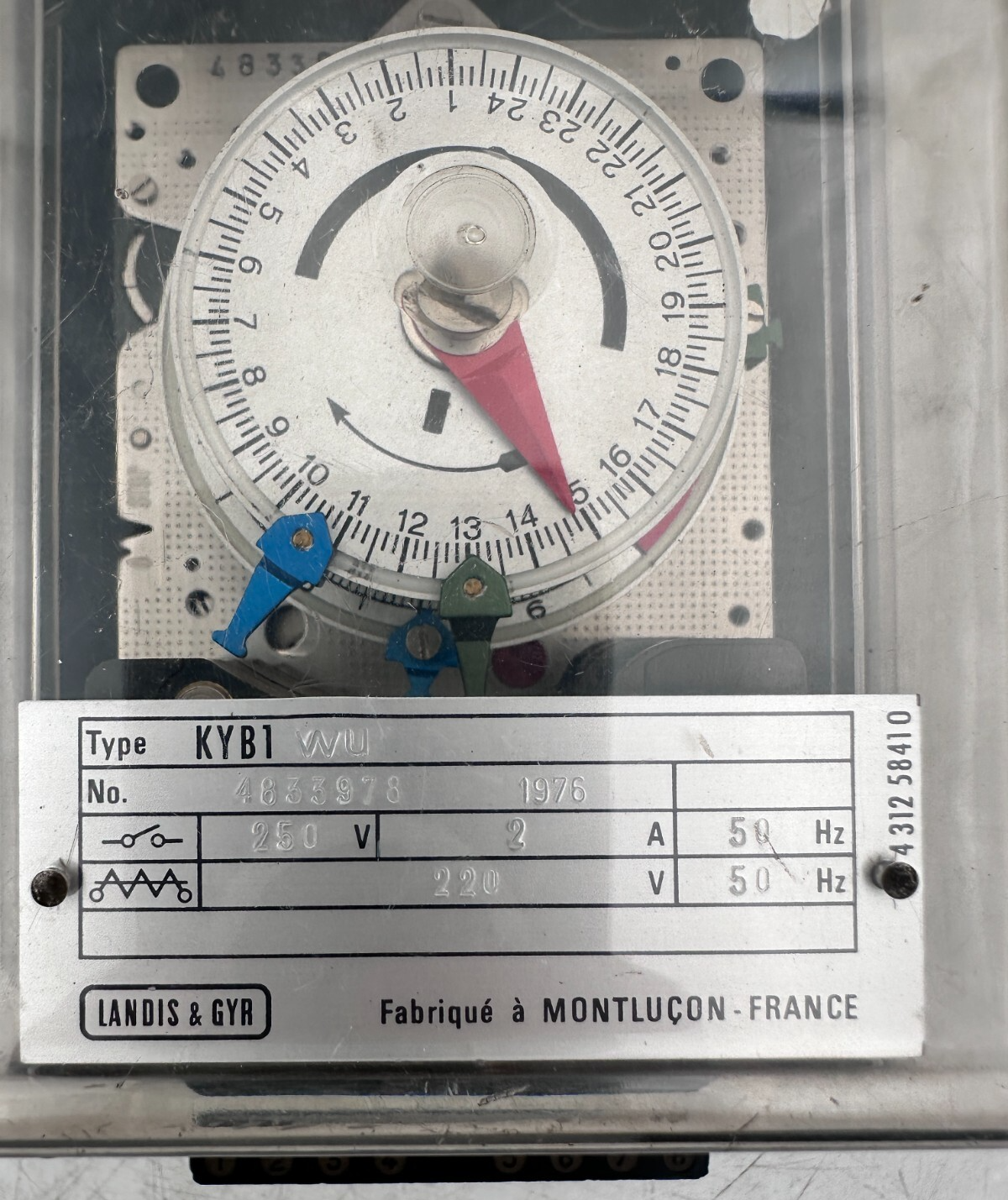 LANDIS & GYR KYB1 WU 4833978 250V 2A HORLOGE PROGRAMMABLE