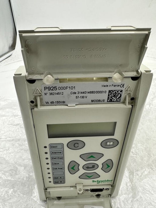 SCHNEIDER ELECTRIC MICOM P925 000F101 N°36214512 Cde3144014680/000010 57-130V