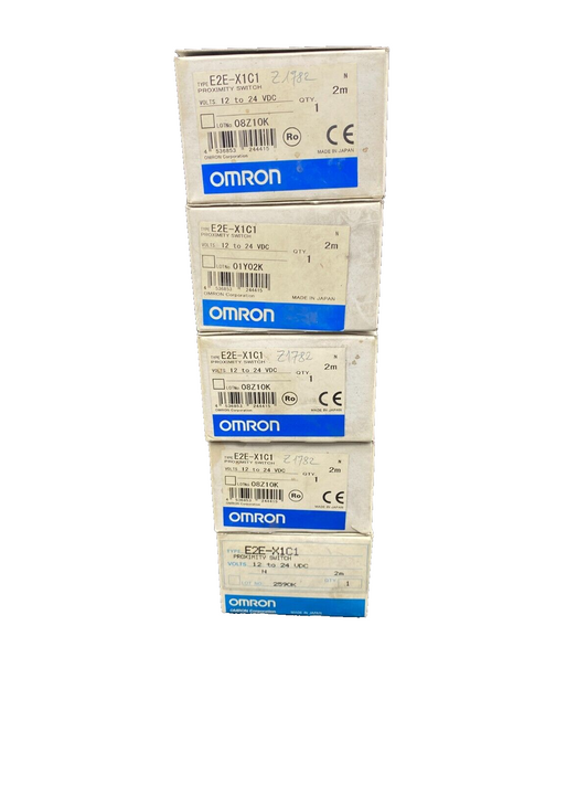 OMRON E2E-X1C1 PROXIMITY SWITCH 12 TO 24 VDC 2m x 5pc