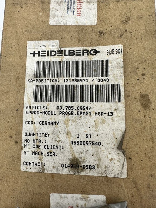 1pc x HEIDELBERG 00.785.0954/ EPROM MODUL PROGR EPH21 HGP-1B