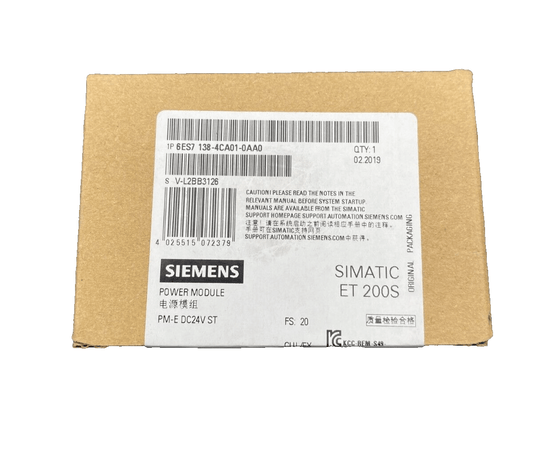 SIEMENS SIMATIC ET 200S POWER MODULE 6ES7 138 - 4CA01 - 0AA0 - KLR Automation