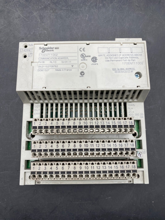 SCHNEIDER ELECTRIC TSX MOMENTUM 170ENT11002 PV :04 RL :14 COMMUNICATION ADAPTER - KLR Automation