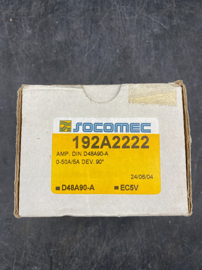 SOCOMEC 192A2222 AMPEREMETRE DIN D48A90-A 0-50A/5A DEV. 90D