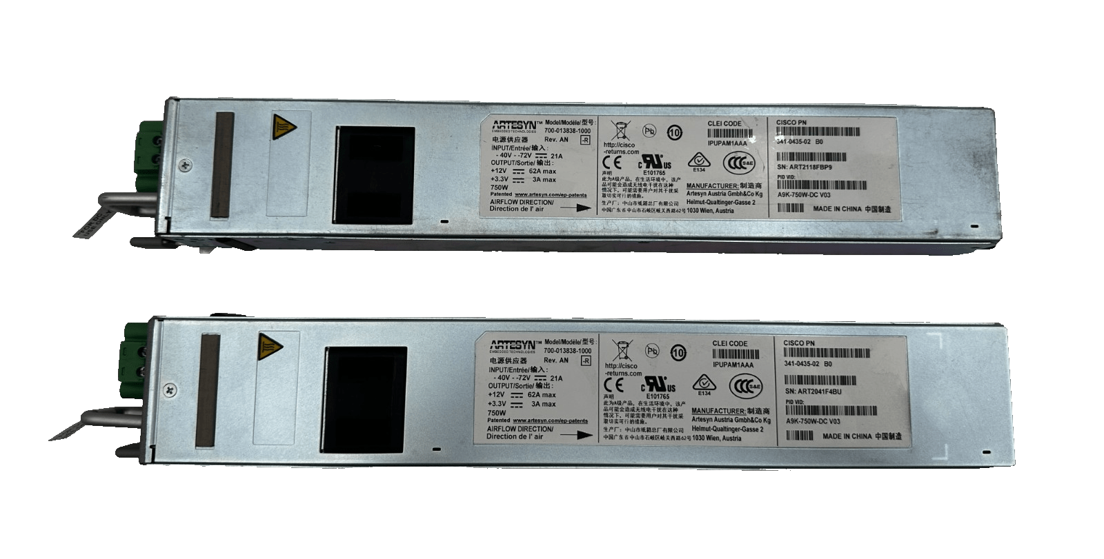 ARTESYN 700 - 013838 - 1000 A9K - 750W - DC V03 341 - 0435 - 02 750W POWER SUPPLY - KLR Automation