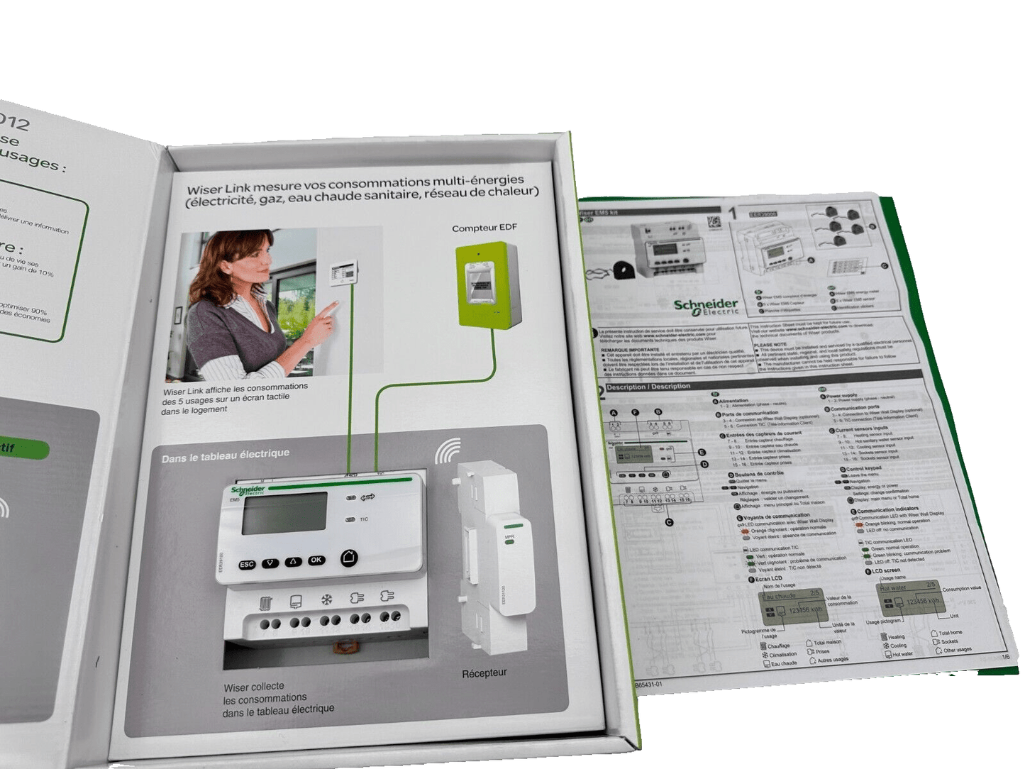 SCHNEIDER ELECTRIC EER39100 WISER LINK EM5 COMPTEUR D'ENERGIE - KLR Automation