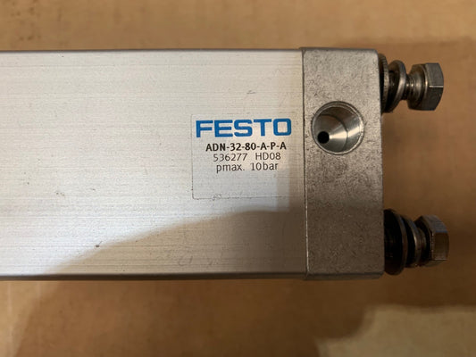 1 x FESTO 536277 Compact Double Acting Cylinder ADN - 32 - 80 - A - P - A - KLR Automation