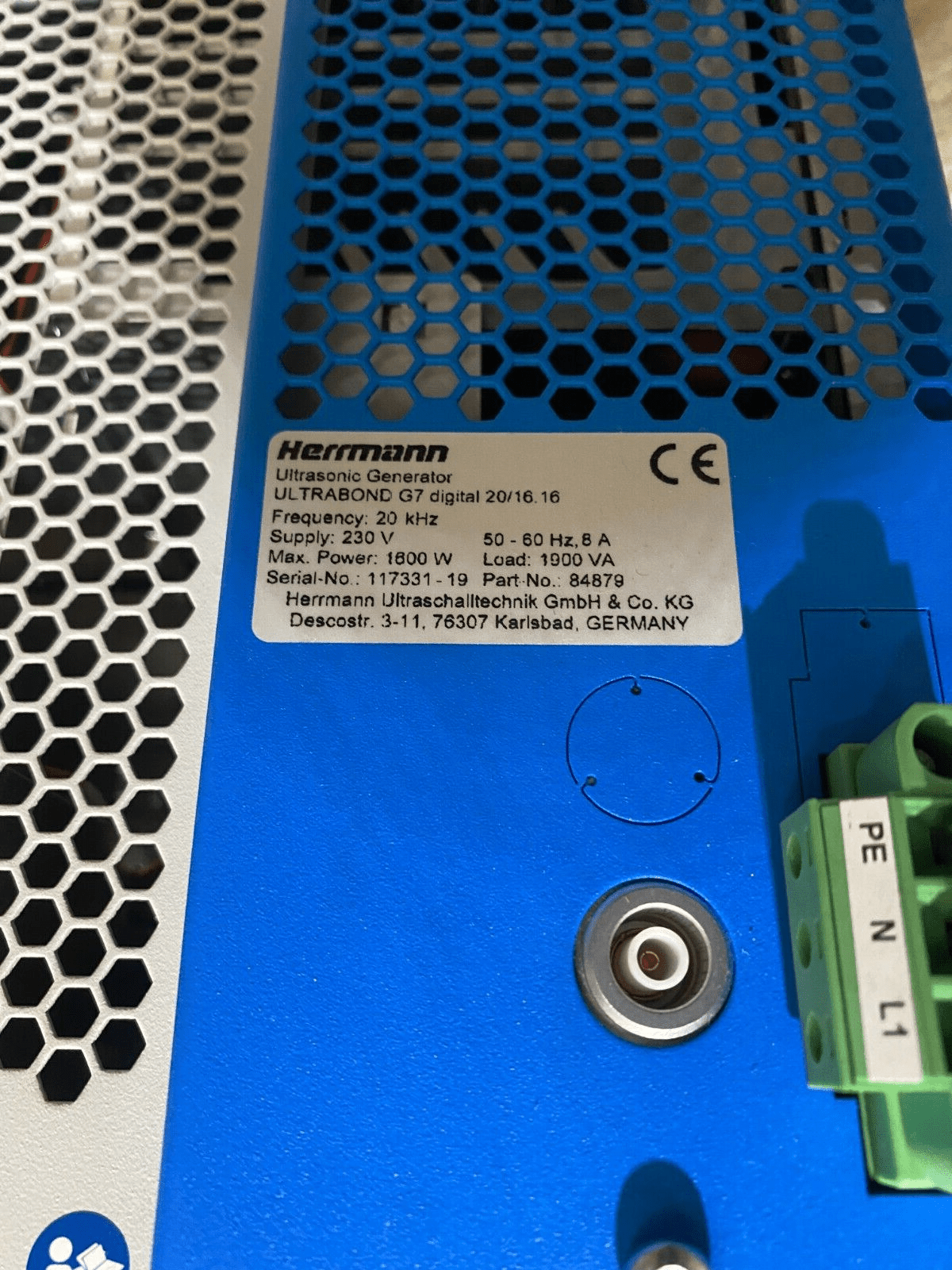 HERRMANN ULTRABOND G7 DIGITAL 20/16.16 + ULTRASCHALL SLIMLINE SONOTRODE 4010475 - KLR Automation