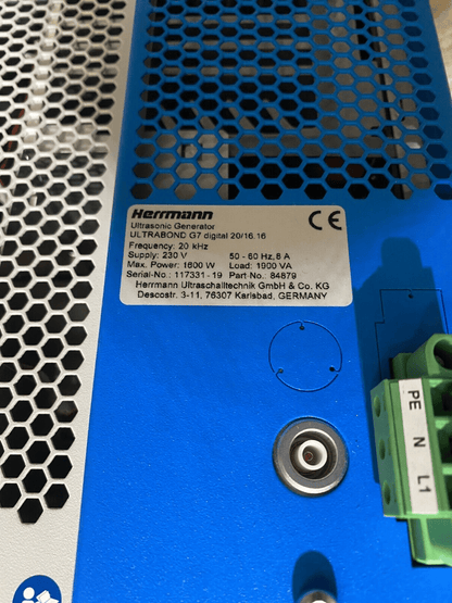 HERRMANN ULTRABOND G7 DIGITAL 20/16.16 + ULTRASCHALL SLIMLINE SONOTRODE 4010475 - KLR Automation