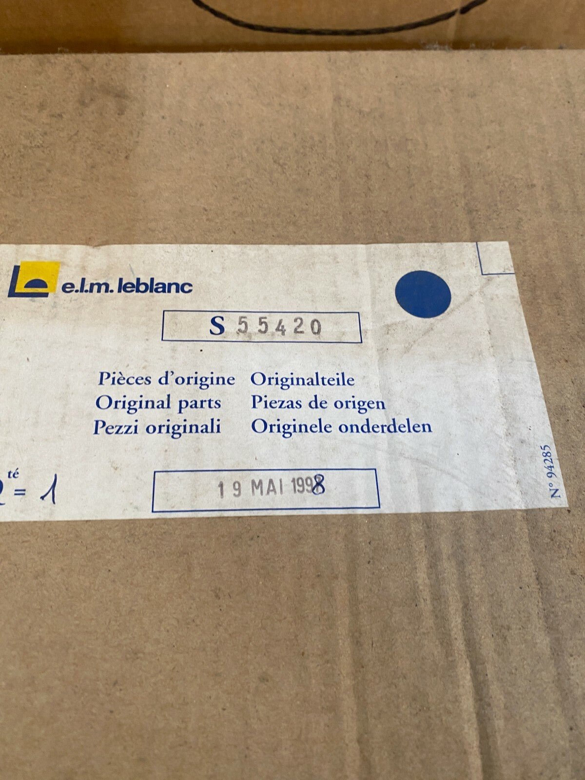 Tableau Electrique ELM Leblanc S55420 Type 55062 Ind. B 55420 - G - KLR Automation
