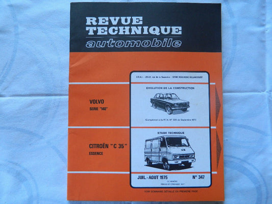 RTA revue technique automobile etat comme neuf CITROEN C 35 essence n 347 - KLR Automation
