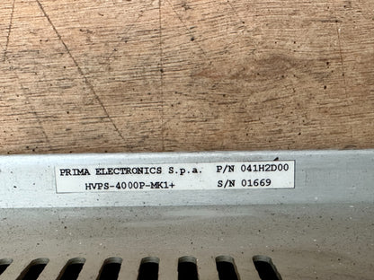 PRIMA ELECTRONICS HVPS-4000P-MK1+ P/N 041H2D00 0546-728-00 Rev. C