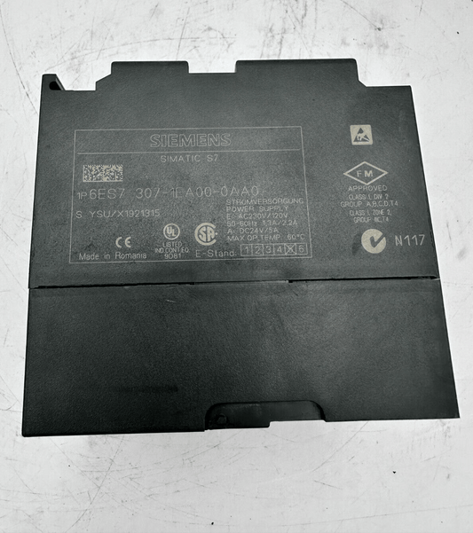 SIEMENS 6ES7307 - 1EA00 - 0AA0 PS307 5A SIMATIC S7 - KLR Automation