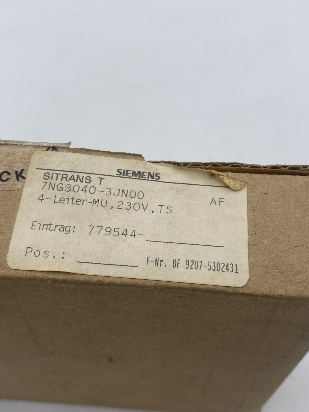 SIEMENS 7NG3040 - 3JN00 SITRANS 7NG30403JN00 - KLR Automation