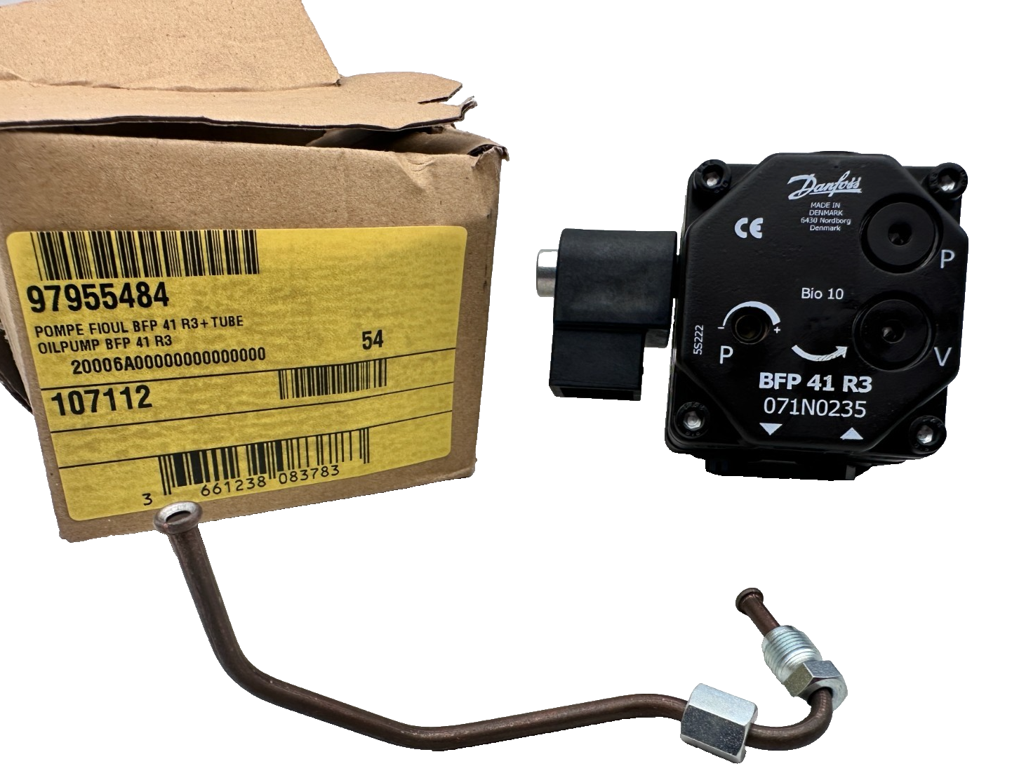 DANFOSS BFP 41 R3 071N0235 POMPE FIOULE + TUBE / DE DIETRICH 97955484