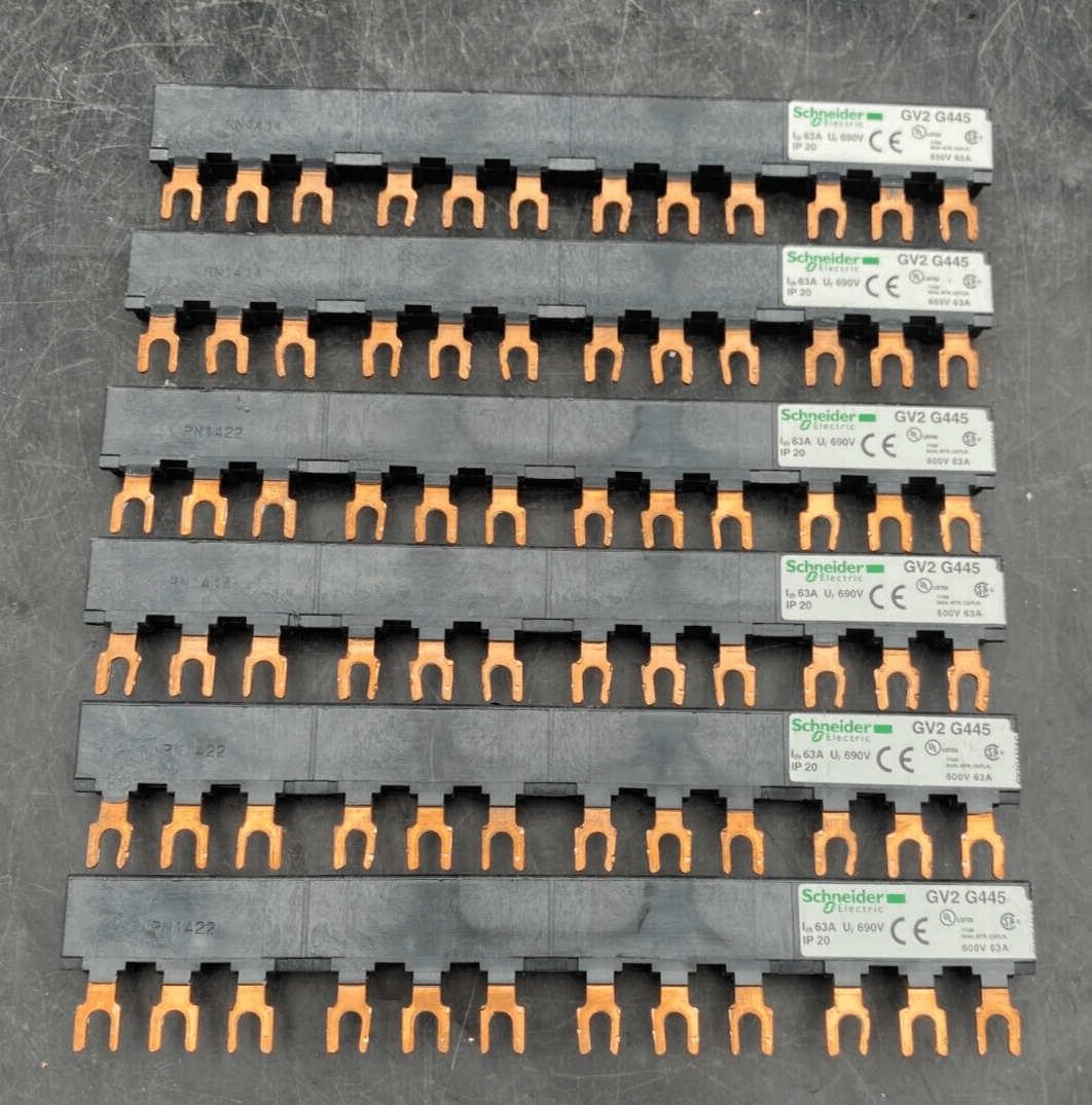SCHNEIDER ELECTRIC GV2 G445 BUSBAR 63A 690V x6pc - KLR Automation