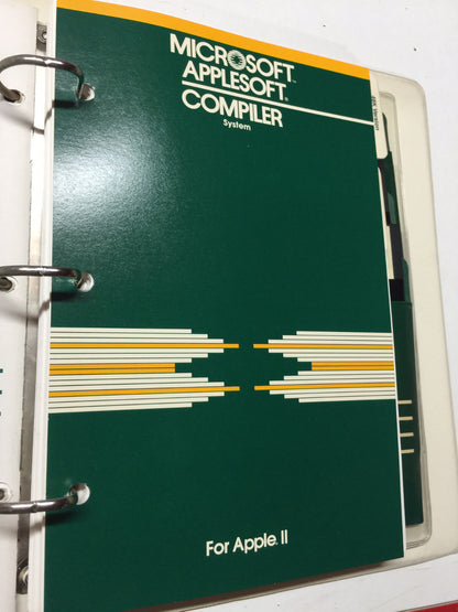 Microsoft Applesoft Compiler System for Apple ii II Plus iie old Vintage 