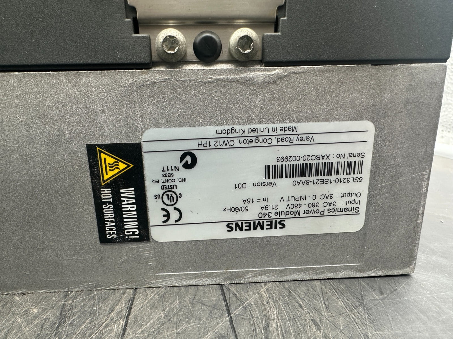 SIEMENS 6SL3210 - 1SE21 - 8AA0 + 6SL3040 - 0JA00 - 0AA0 + 6SL3203 - OCD22 - 2AA0 - KLR Automation