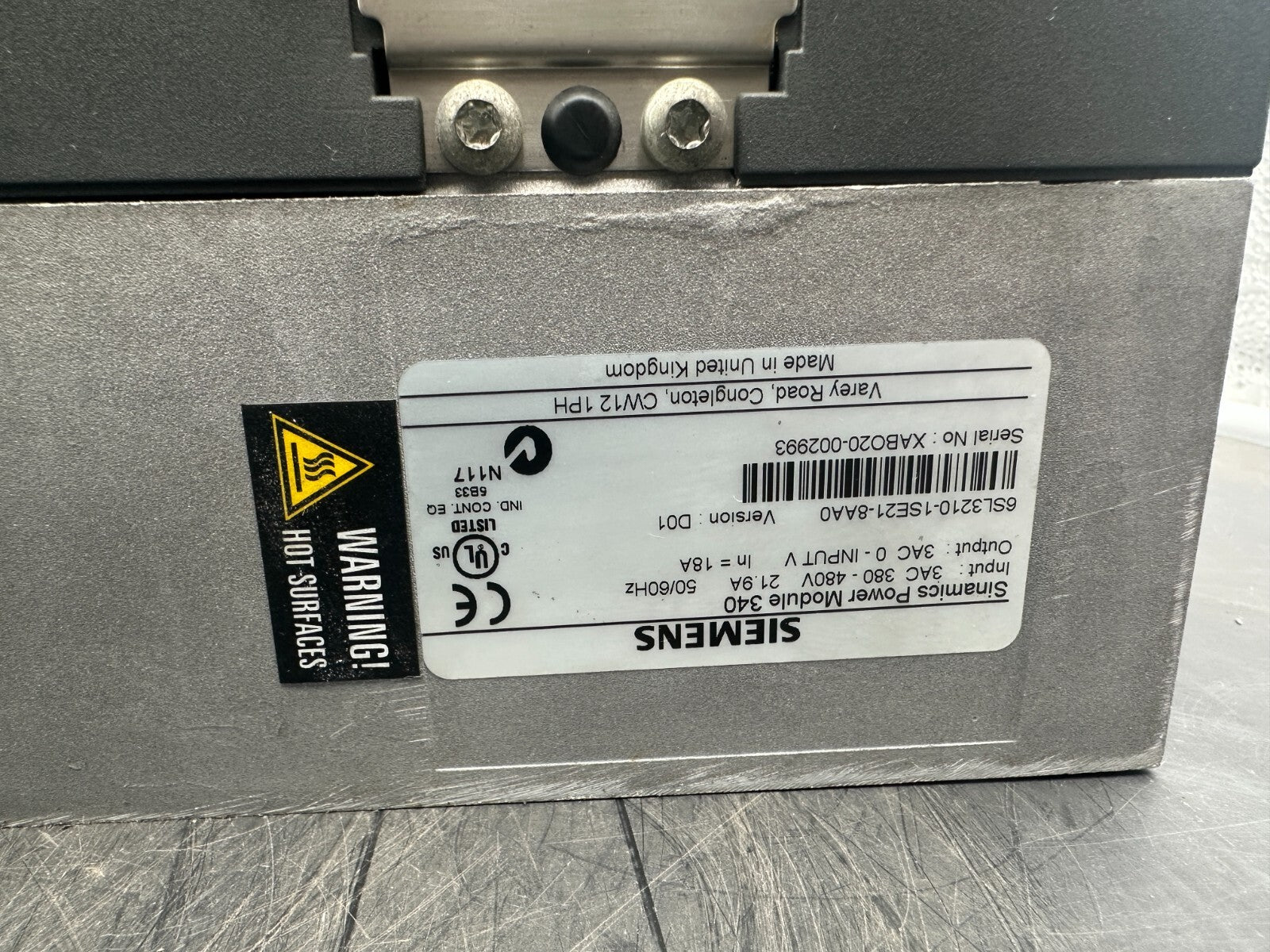 SIEMENS 6SL3210 - 1SE21 - 8AA0 + 6SL3040 - 0JA00 - 0AA0 + 6SL3203 - OCD22 - 2AA0 - KLR Automation