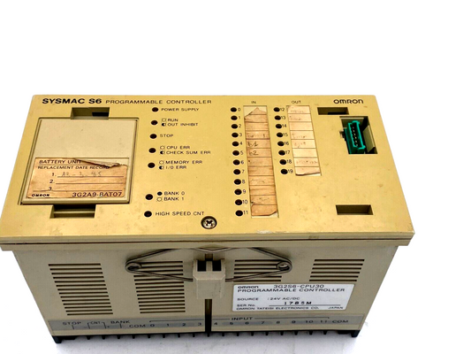 S6 3G2S6-CPU30 Omron SYSMAC PROGRAMMABLE CONTROLLER 24vac/dc