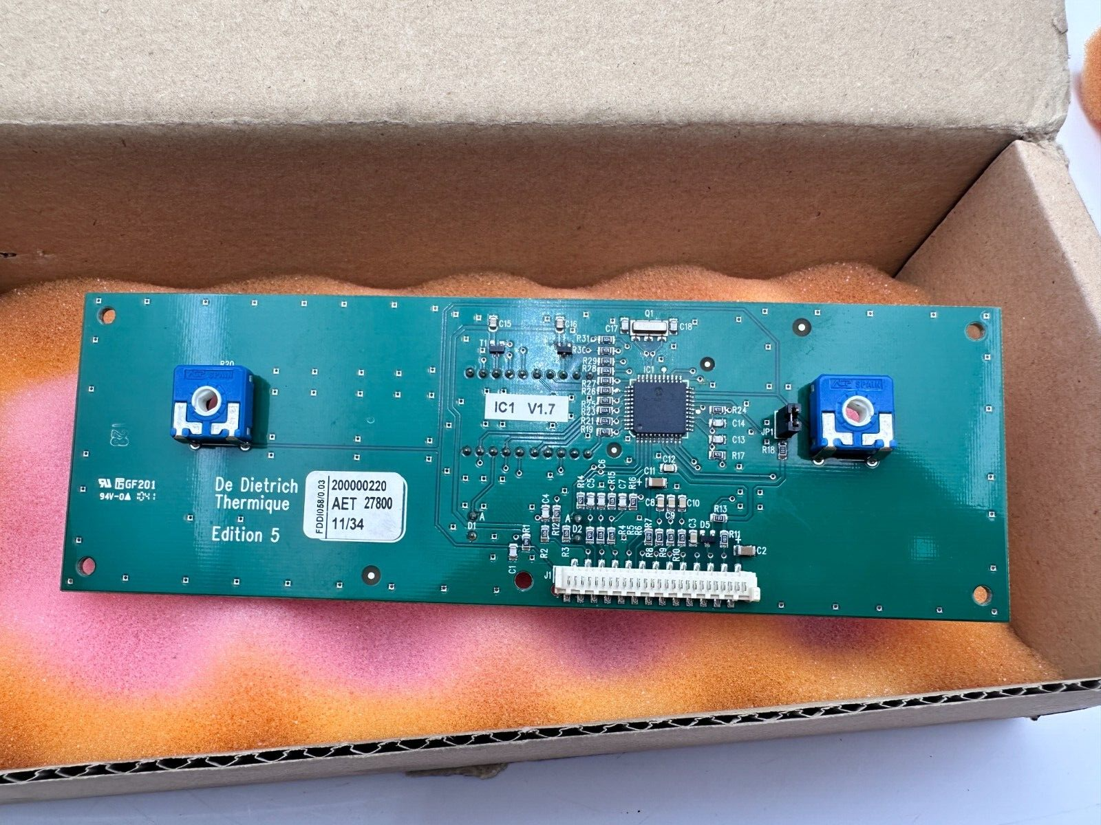 DE DIETRICH 200000243 703492 CARTE UC BASE ACI TESTEE PR