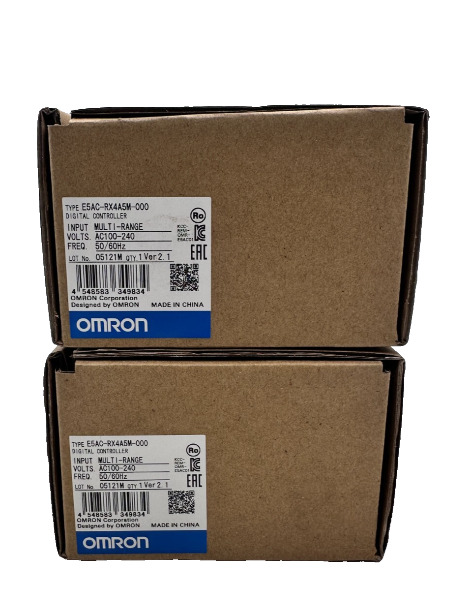 OMRON E5AC-RX4A5M-000 05121M VER 2.1 DIGITAL CONTROLLER MULTI-RANGE AC100-240 x1