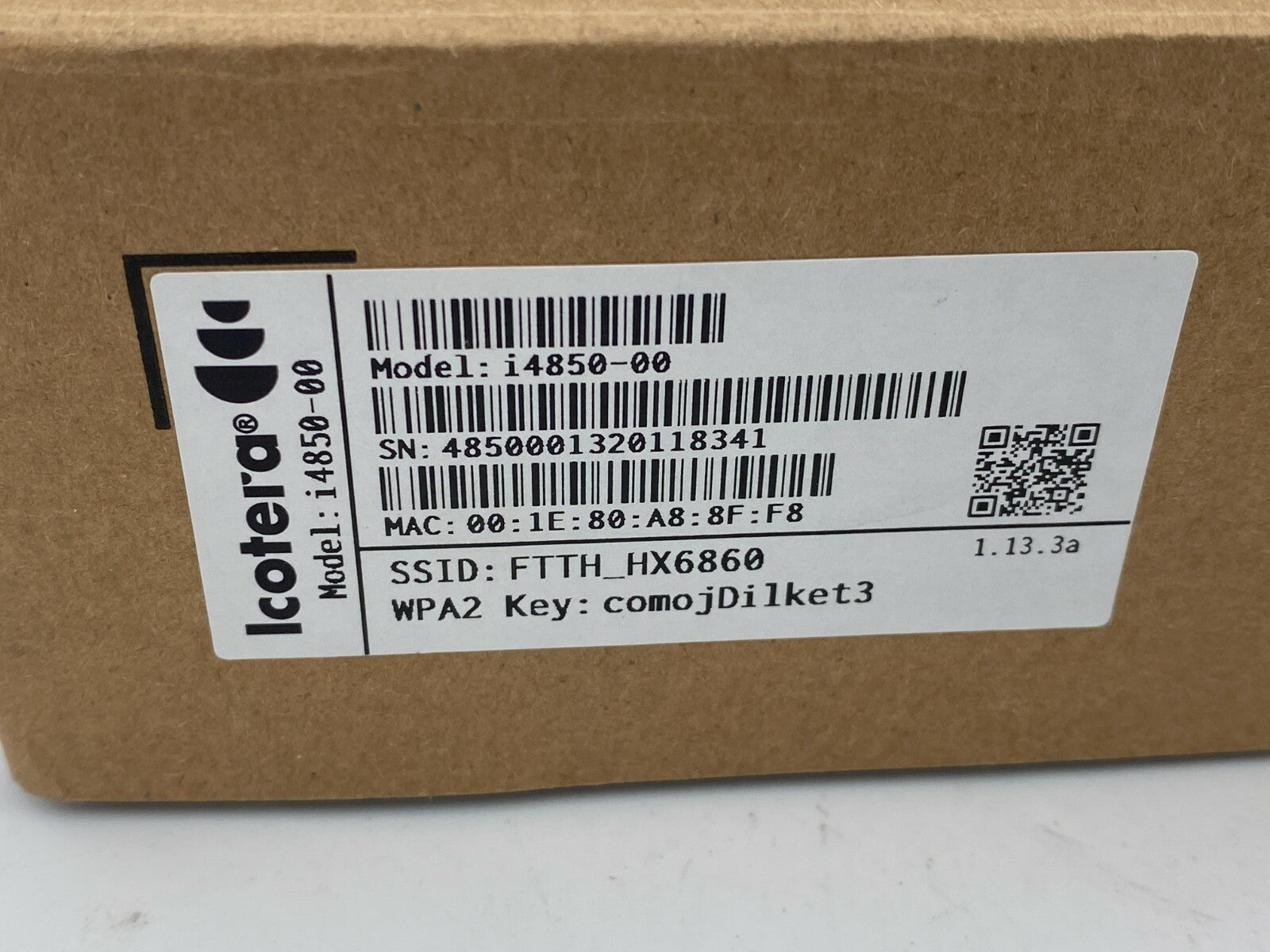 Icotera RESIDENTIAL WI-FI 5 ETHERNET ROUTER - i4850 Series I4850-00