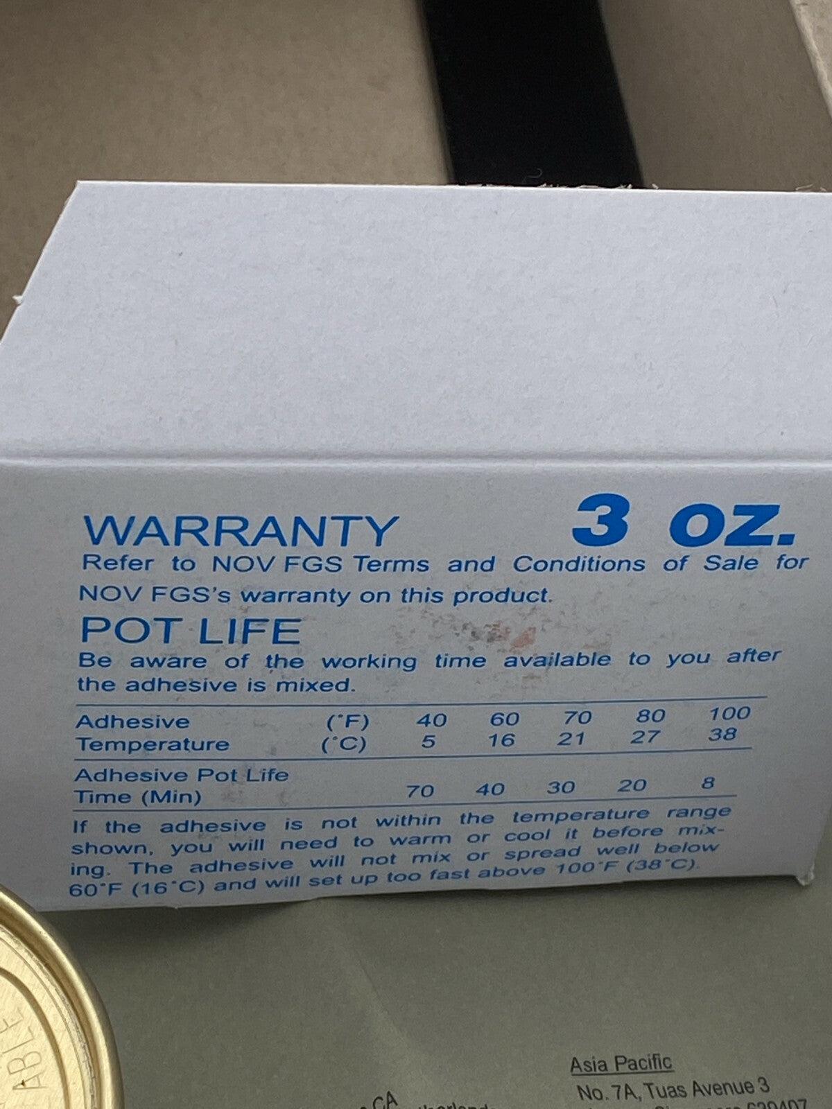NOV 1pc x Bondstrand Epoxy Adhesive PSX-60 3oz