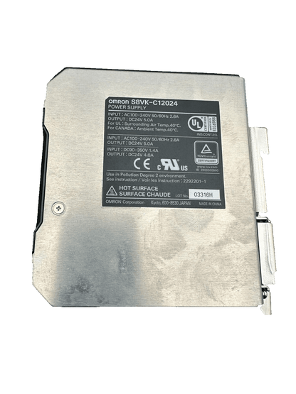 OMRON S8VK - C12024 POWER SUPPLY AC100 - 240V 2.6A - KLR Automation