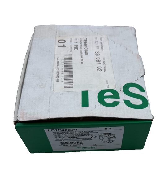 SCHNEIDER ELECTRIC CONTACTEUR TRIPOLAIRE LC1D40AP7 x1