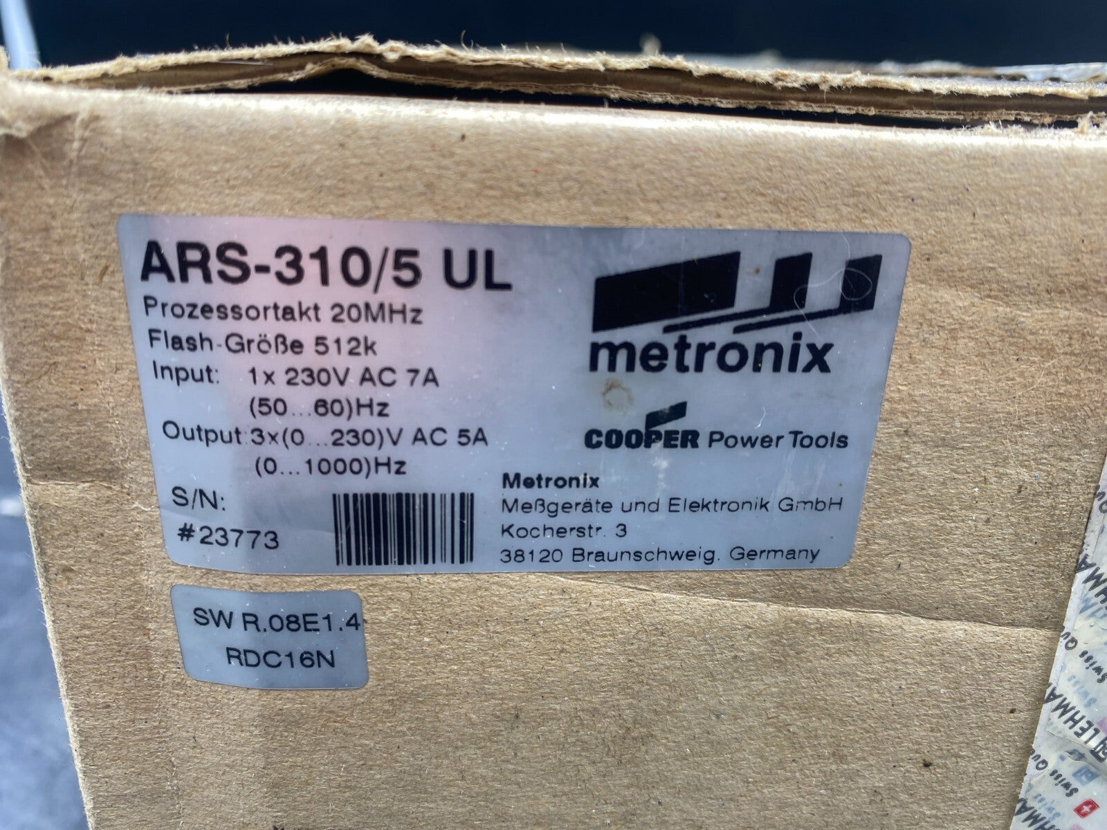 METRONIX ARS-310/5 UL SERVODRIVE 20MHz