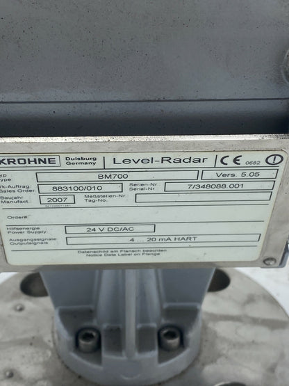 Krohne Level Radar  BM700 V5.05 WS PTFE