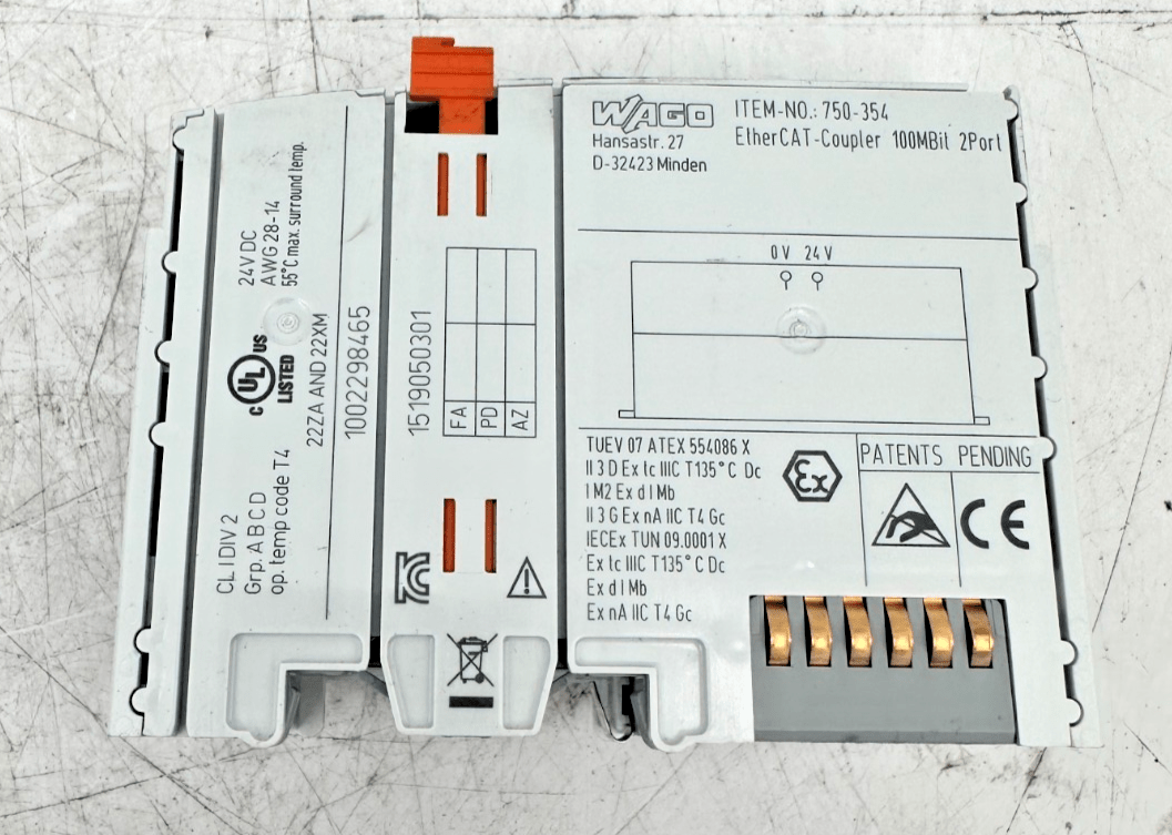 LOT WAGO 750 - 354 COUPLEUR + 750 - 523 OUTPUT RELAY - KLR Automation