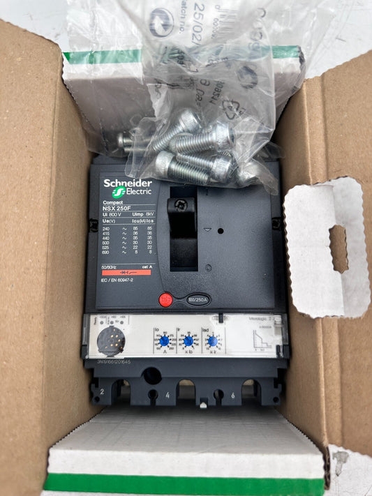 SCHNEIDER ELECTRIC LV431770 COMPACT NSX 3P3T MICROLOGIC 2.2 250A NSX250F - KLR Automation