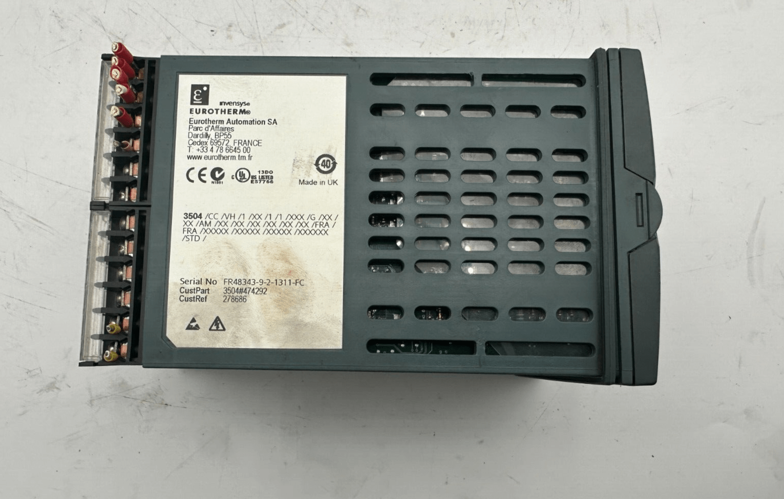 EUROTHERM 3504 3504/CC/VH/1/XX/1/1/XXX/G/XX/XX/AM 278686 TEMP. CONTROLLER x1pc - KLR Automation
