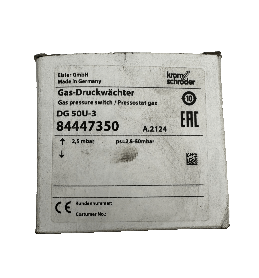 KROM SCHRODER DG 50U - 3 84447350 GAS PRESSURE SWITCH 2.5mbar - KLR Automation