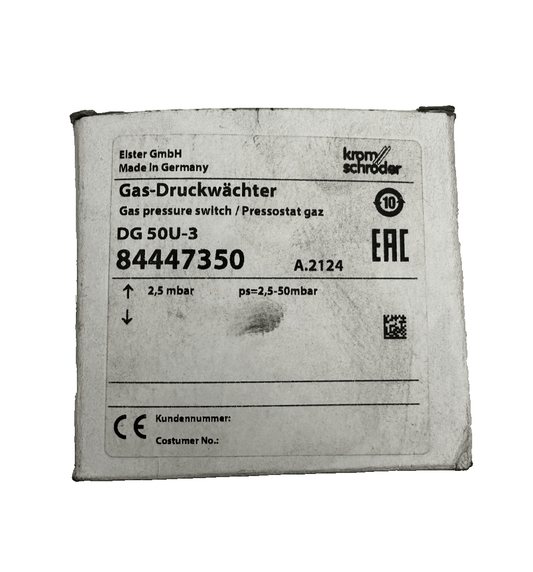 KROM SCHRODER DG 50U - 3 84447350 GAS PRESSURE SWITCH 2.5mbar - KLR Automation