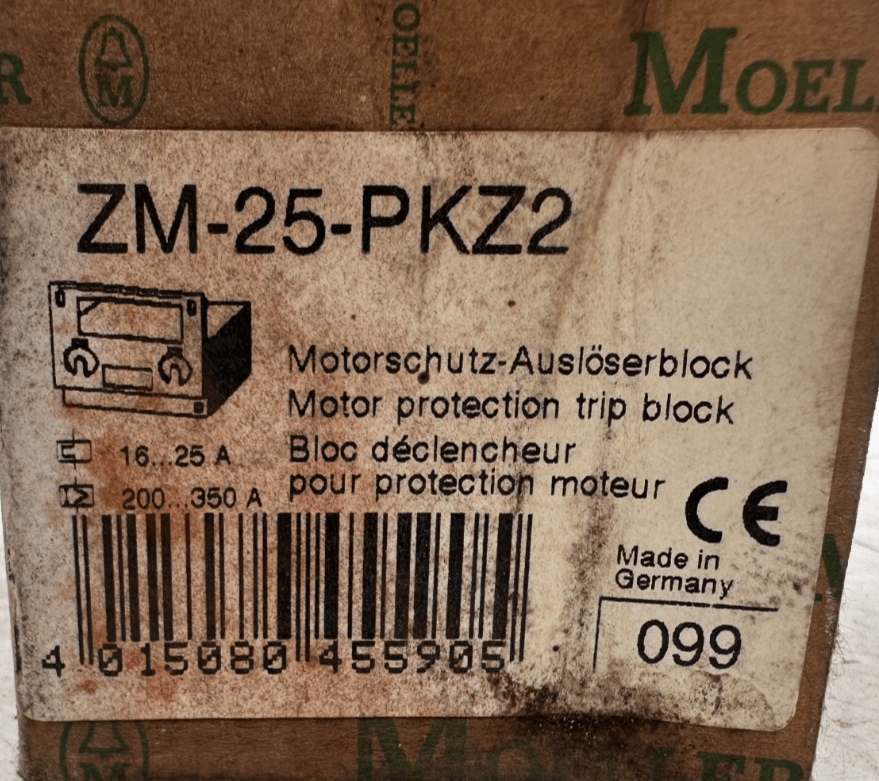 MOELLER ZM - 25 - PKZ2 BLOC DECLENCHEUR POUR PROTECTION MOTEUR - KLR Automation