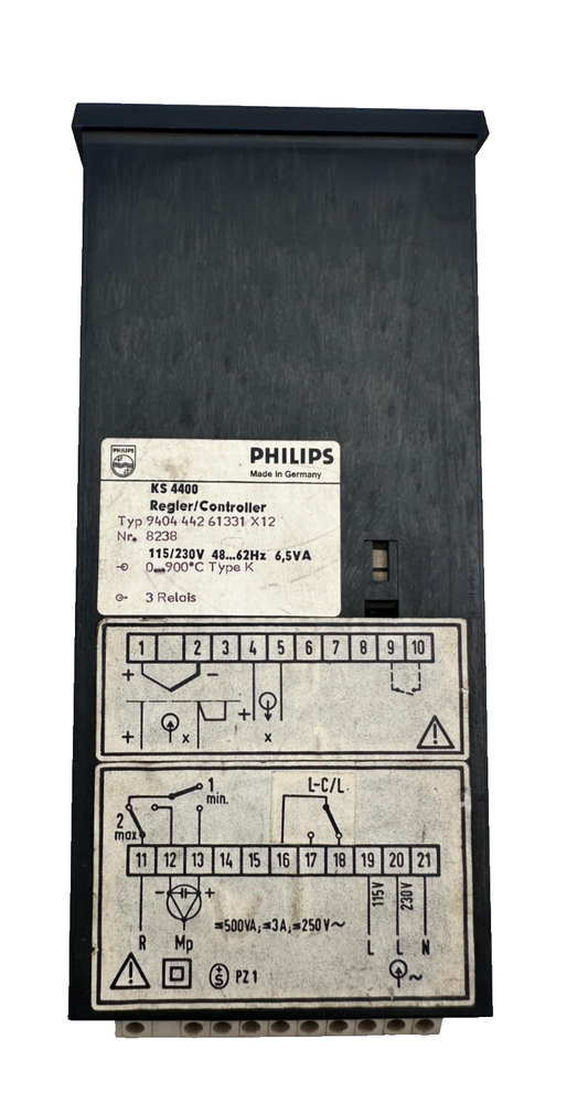 PHILIPS KS 4400 TYPE 940444261331X12 REGLER CONTROLLER 115/230V 6.5VA 3 RELAIS