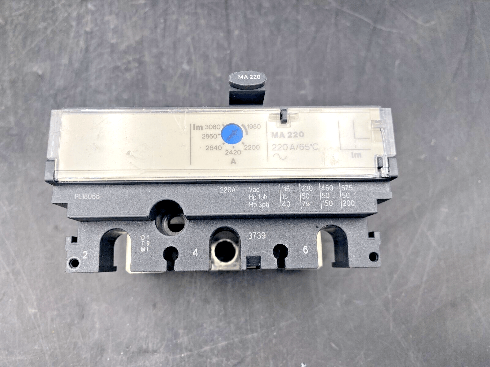 MERLIN GERIN SCHNEIDER ELECTRIC LV431500 CIRCUIT BREAKER MA 220 TRIP UNIT 3P3D N - KLR Automation