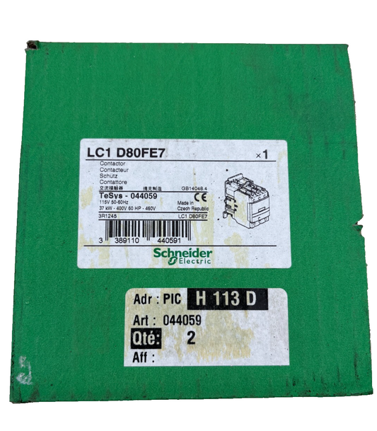 SCHNEIDER ELECTRIC LC1 D80FE7 044059 CONTACTEUR x1