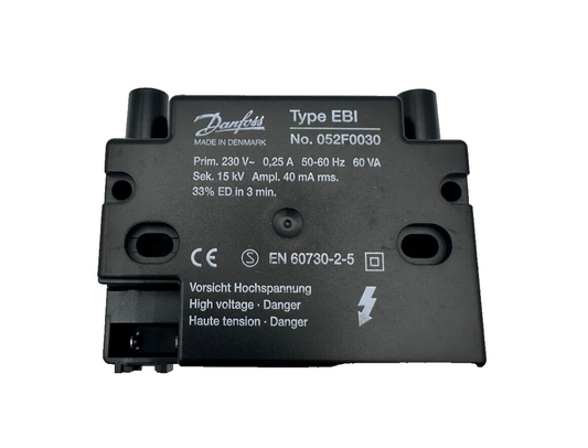 DANFOSS TYPE EBI 052F0030 IGNITION TRANSFORMER