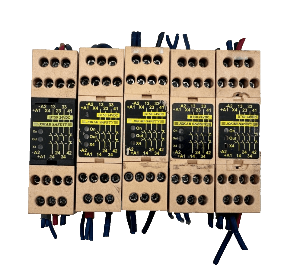 5pc x JOKAB SAFETY BT50 24VDC SAFETY RELAY - KLR Automation