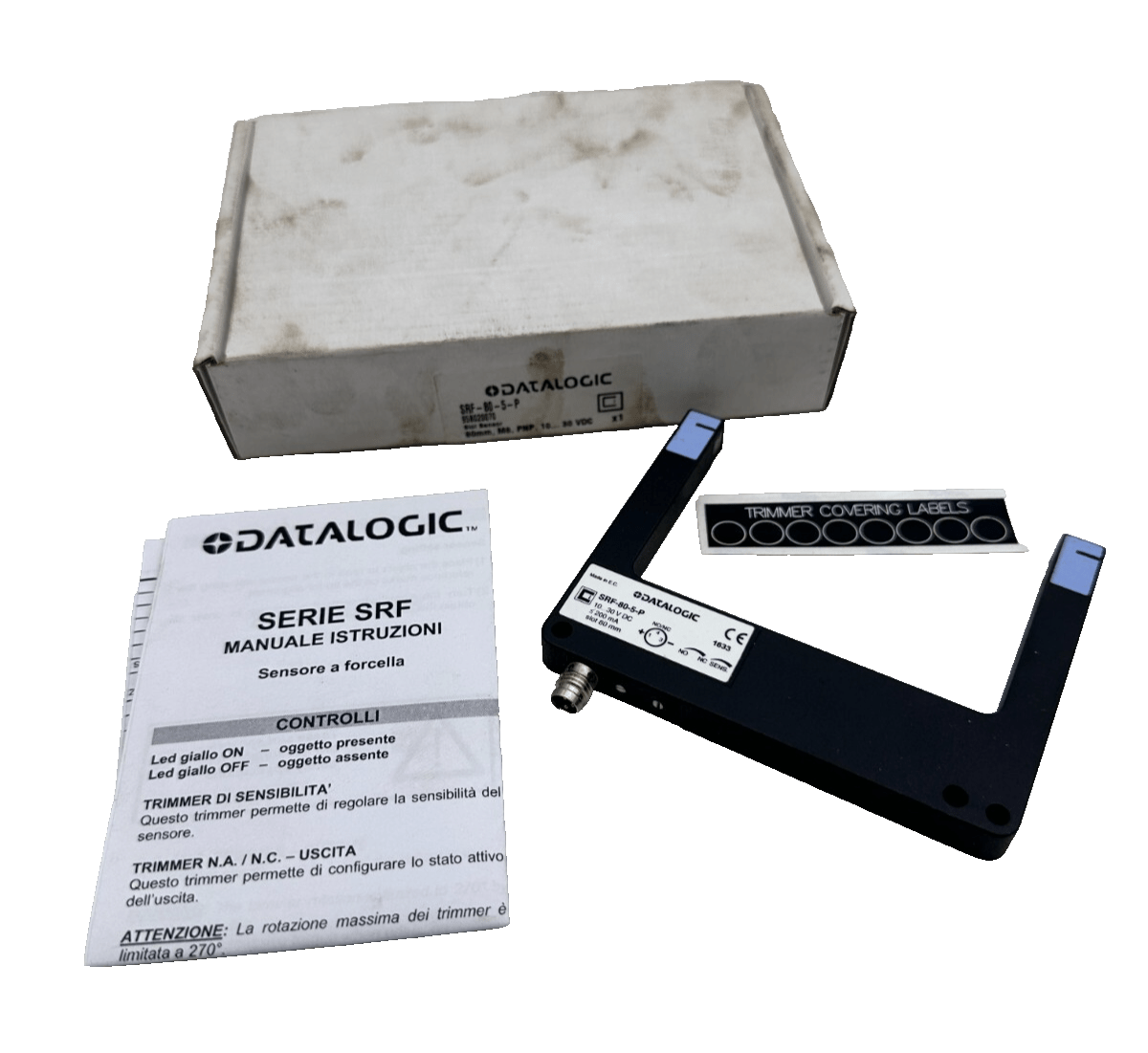 DATALOGIC SRF - 80 - 5 - P 95B020070 SLOT SENSOR 80 mm M8 PNP 10 - 30 VDC - KLR Automation